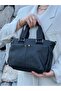 Multi-Compartment Adjustable Strap Daily Black Women's Shoulder Bag - 3
