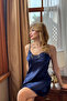 Silky Satin Special Boxed Navy Blue Dress - 2