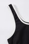Women's Black Strappy Crop Top and Shorts Pajama Set - 4
