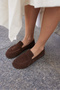 Rubles Women's Brown Real Suede New Generation Shoes - 5