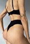 Women's Black High Waist Unpadded Slip Suit - 7