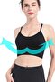 Women's Black Cross String Sports Bustier - 3