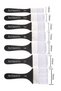 Floor Brush 4 Number 1 Piece Black Handle White Brush Bristle Synthetic Silk Tipped Bristle Acrylic Gouache Oil - 2