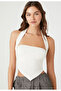 Crop Blouse with Halter Neck Detail