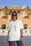 Leopard Butterfly Printed Women's Crew Neck Cotton Oversize Short Sleeve T-Shirt - 3