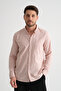 Men's Long Sleeve Single Pocket Regular Fit Cotton Shirt 2635