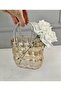 Luxury Bag Model Vase Decor Gold 22 cm (with 2 Artificial Roses as a Gift) - 4