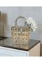Luxury Bag Model Vase Decor Gold 22 cm (with 2 Artificial Roses as a Gift) - 2