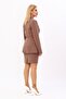 Men's Lapel Single Button Classic Jacket & Slit Straight Slim Skirt - Brown - 1025502 - 4