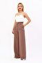 Corsage Belt Palazzo Trousers - Brown - 5017100 - 5