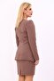 Square Collar Jacket-Brown - 1075100 - 3