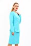 Zero Collar Buttoned Jacket - Turquoise - 1064100 - 4