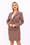 Men's Collared Single Button Classic Jacket - Brown - 1045100