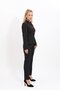 Peplum Jacket & Flared Leg Pants Set - Black - 1054510 - 4