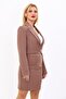 Men's Collared Single Button Short Jacket - Brown - 1073100 - 4