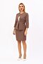 Zero Neckline Plain Short Jacket & Slit Plain Tight Skirt - Brown - 1015502 - 5