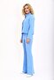Buttoned Mini Jacket & Flared Trousers Set - Sky Blue - 1010530 - 5