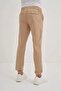 0004 Jogger Men's Pants with Button Closure Waist and Elastic Legs Beige - 3