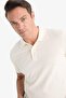 100% Cotton Regular Fit Polo Neck Short Sleeve Basic Plain Pique Fabric T-Shirt C1293Ax24Sp - 4