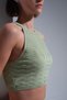 Halter Yaka Yeşil Crop Top - 5
