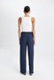 Bürümcük Trousers Navy Blue Wide Leg Wide Loose Leg Elastic Waist C0200Ax24Au - 5