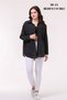 Women's Oversize New Season Comfort Model Pocketed Linen 4 Seasons Wide Fit Long Sleeve Plain Shirt - 4