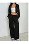 Women's Black Straight Leg Sweatpants - 3