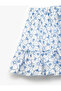 Cotton Brode Layered Floral Skirt - 3