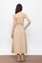 Beige 100% Cotton Flounce Midi Skirt - 4