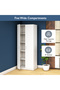 2 Door Full Height Cabinet, Modern Storage Solution With 4 Shelves - 4