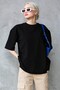 Μπλουζάκι μαύρο με λαιμόκοψη Basic oversized MG1687 - 5