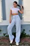 Blue Wide-Leg Muslin Women’s Trousers MG1980 - 5