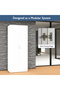 2 Door Full Height Cabinet, Modern Storage Solution With 4 Shelves - 5