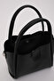 Black Shk190 Faux Leather Snap Closure Hand, Arm and Shoulder Bag with Removable Makeup Bag - 6