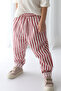 Carrot Trousers Red Striped Linen