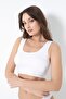 Women's Bamboo Thick Strap Padded Bustier White