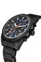 Jls0223303 Navy Blue & Black Steel Men's Wristwatch - 2