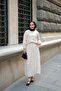 Women's Guipure Detailed Suit Cream - 3