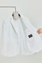 Baselnaa Men's White Battal Large Size Slim-Fit Lined Button Basic Blazer Jacket