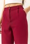 Women's Burgundy High Waist Pocket Detailed Pleated Double Palazzo Trousers 60283233 - 6