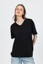Black V-Neck 100% Cotton Comfort Fit T-Shirt 2143m - 7