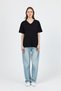Black V-Neck 100% Cotton Comfort Fit T-Shirt 2143m - 2