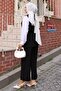 Ornamental Pocket Detailed Vest Suit Black 19249 - 4