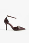 Bordo Mat Topuklu Ayakkabı Stiletto | Vegan Deri | 9cm İnce Topuk | Rahat Kalıp | Şık Günlük Kadın - 5