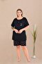 Women's Pajama Set with Short Sleeve Button Collar Oversize Shorts