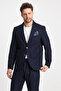 Venus Men's Navy Blue 4 Seasons Comfortable Fabric Slim Fit Half Lined Sports Blazer Jacket - 5
