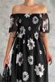 Dipmoda Women's Ghepeled Madonna Collar Lined Chiffon Dress Dpq007 - 4