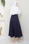 Mevlana Skirt Navy Blue Hm2716 - 4