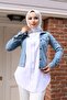 Buttoned Denim Jacket Light Denim 6027