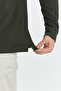 Volex Men's Khaki Lycra 100% Cotton Collar Detailed Slim Fit Long Sleeve Polo Collar Sweatshirt - 4
